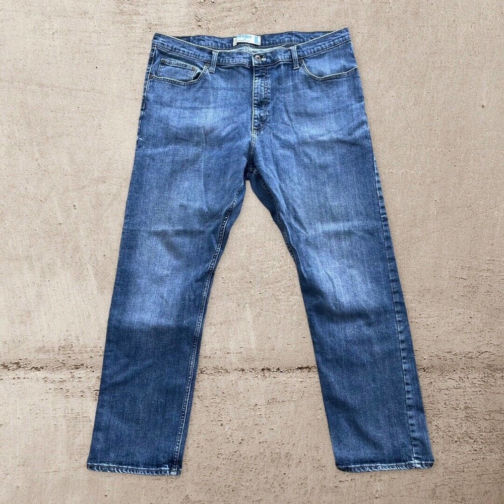 VTG Wrangler Straight fit Men's Blue Jeans Denim Flex for Comfort Size 40X30